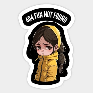 404 Fun Not Found v4 (round) Sticker